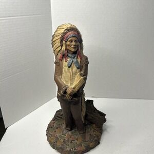 Tom Clark "Hallow  Horn Bear" 1987 Retired American Indian Sculpture 12x7